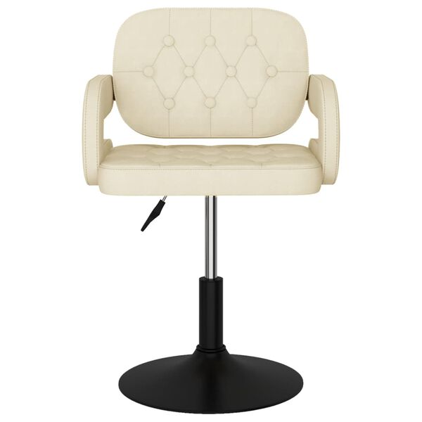 vidaXL drejelige spisebordsstole 4 stk. stof cremefarvet