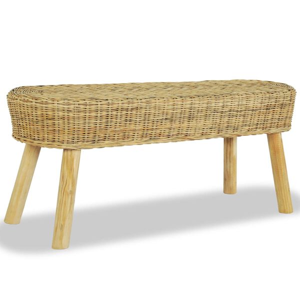 vidaXL entrébænk 110 x 35 x 45 cm naturligt rattan