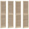 vidaXL Skabsd&oslash;r 4 pcs Naturfarvet 170 x 2,1 x 39,5 cm Massiv fyrretr&aelig;