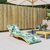 vidaXL Lounger Pude Blad Bladmønster 200 x 70 x 3 cm Oxford stof