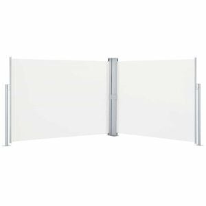 vidaXL sammenrullelig sidemarkise 140 x 1000 cm cremefarvet
