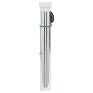 vidaXL nedgravet parasolholder til 40-50 mm stang aluminium s&oslash;lvfarvet