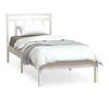 vidaXL sengeramme 90x190 cm Single massivt tr&aelig; hvid