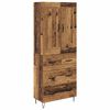 vidaXL Highboard Gammelt tr&aelig; 69,5 x 34 x 180 cm Konstrueret tr&aelig;