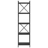 vidaXL Bogreol Sort eg 40 x 30 x 155 cm Konstrueret tr&aelig;
