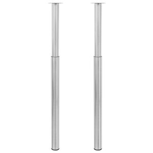 vidaXL teleskopiske bordben i rustfrit st&aring;l 710 mm - 1100 mm