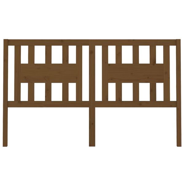 vidaXL sengeg&aelig;rde 206x4x100 cm massivt fyrretr&aelig; gyldenbrun