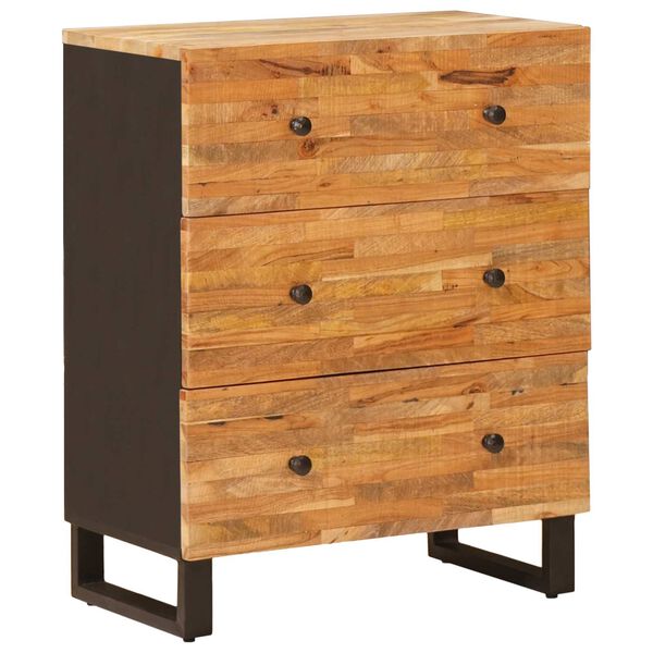 vidaXL Sideboard 2 pcs Brun 60 x 33 x 75 cm Massivt mangotr&aelig;