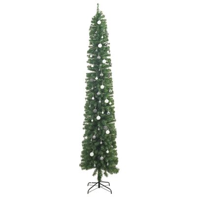 vidaXL kunstigt juletræ med 300 LED'er + kuglesæt og sne 300 cm