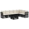 vidaXL Havesofa S&aelig;t 8 stk. Sort polyrattan