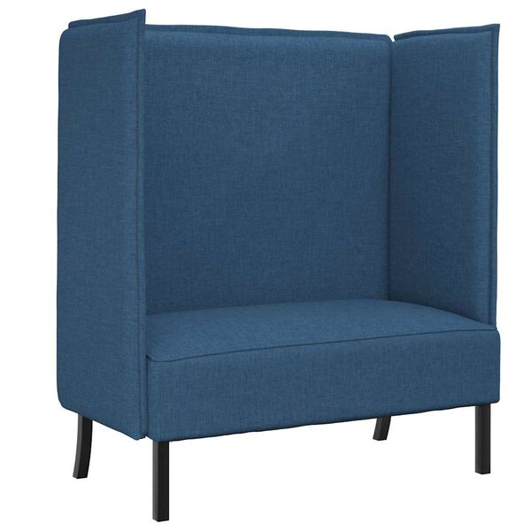vidaXL H&oslash;j ryg sofa 101cm Bl&aring; Stof