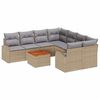 vidaXL Havesofa Sæt 9 pcs Beige Poly rattan