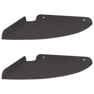 vidaXL V&aelig;ghylde med hylde med opbevaring 2 pcs Sort 24 x 24 x 2 cm