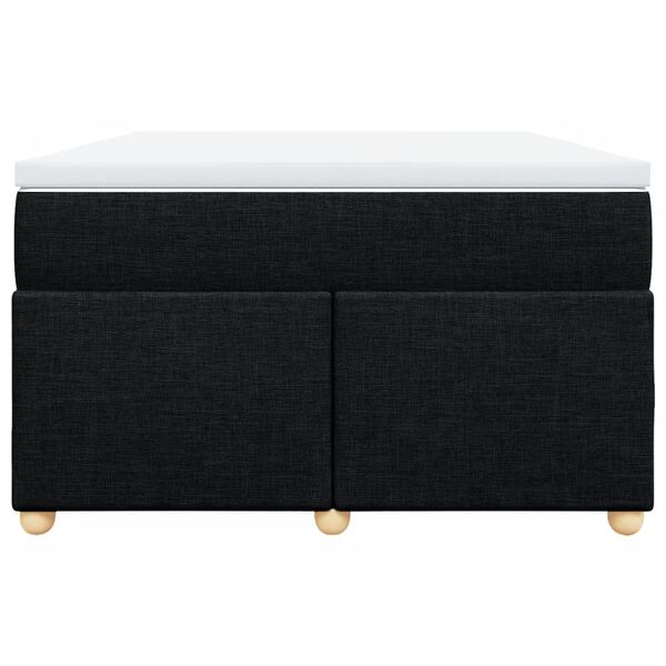 vidaXL kontinentalseng med madras 120x190 cm stof sort