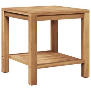vidaXL Sofabord med opbevaring Brun 45 x 45 x 45 cm Massiv Teaktr&aelig;
