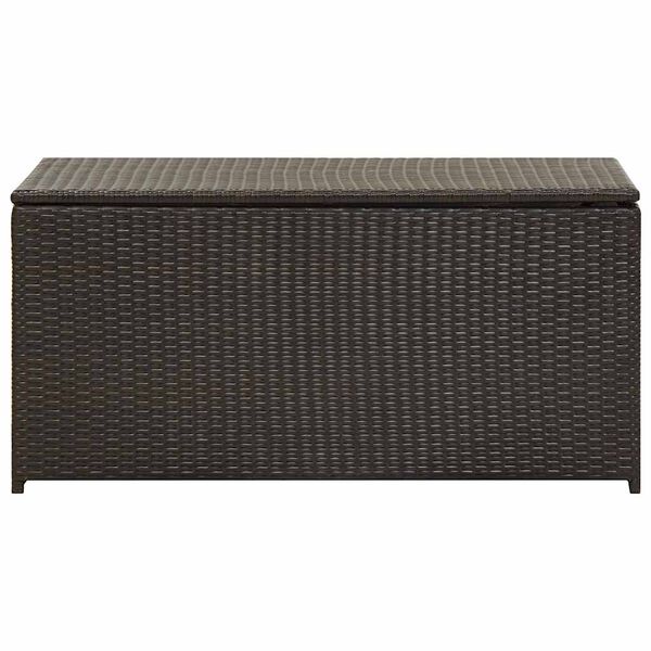vidaXL opbevaringskasse til haven 100x50x50 cm polyrattan brun