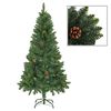 vidaXL kunstigt juletr&aelig; med grankogler 150 cm gr&oslash;n