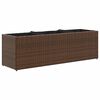 vidaXL plantekasser 2 stk. med 3 potter 105x30x32 cm polyrattan brun
