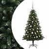 vidaXL Kunstig juletr&aelig; med kugler 150 cm 150 LED'er Varm hvid