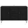 vidaXL Sideboard med skuffe Sort eg 100 x 36 x 60 cm Konstrueret tr&aelig;