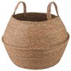 vidaXL Plantekrukke med h&aring;ndtag Naturfarvet &Oslash; 45 x 36 cm 100% S&oslash;gr&aelig;s