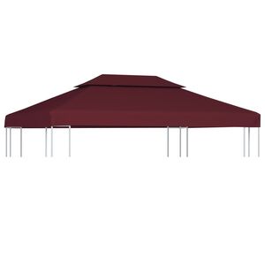 vidaXL pavillontag 2 lag 310 g/m&sup2; 4x3 m bordeauxfarvet