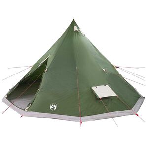 vidaXL Tipi telt med tag med opbevaring Gr&oslash;n 560 x 560 x 300 cm taft