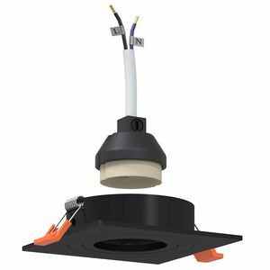 vidaXL Spotlight 6 stk. Sort 9 x 9 x 2 cm Aluminium