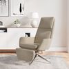 vidaXL l&aelig;nestol med fodskammel mikrofiberstof Lysegr&aring;