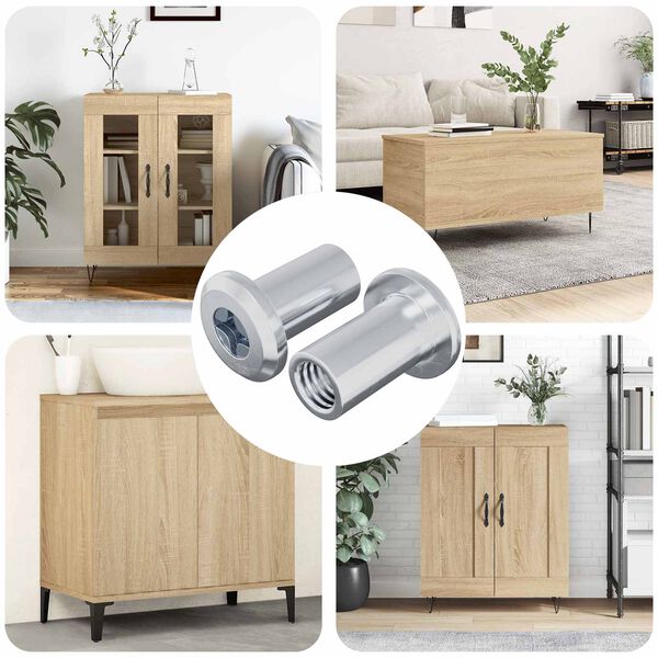 vidaXL L&aring;se Skive 2 pcs S&oslash;lv M6 x 15 mm St&aring;l