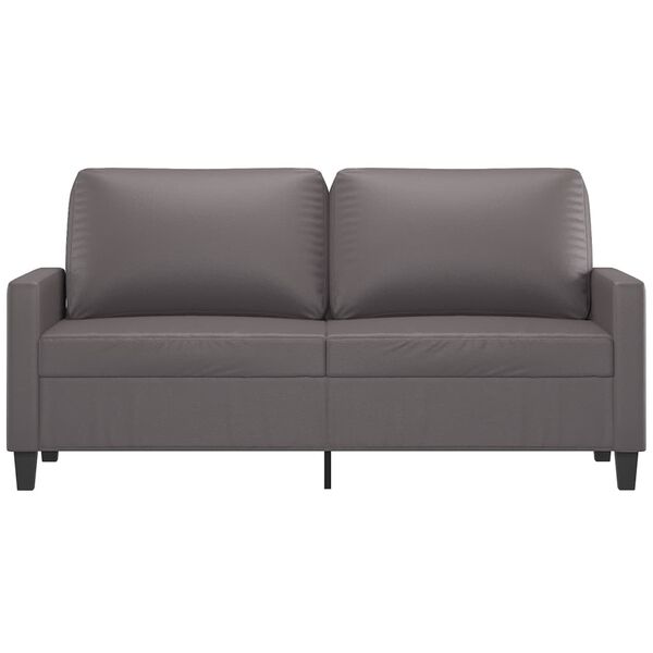 vidaXL 2-personers sofa 140 cm kunstl&aelig;der gr&aring;