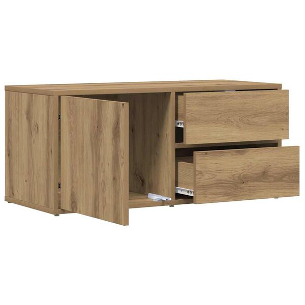 vidaXL tv-bord 80x34x35,5 cm konstrueret tr&aelig; kunsteg