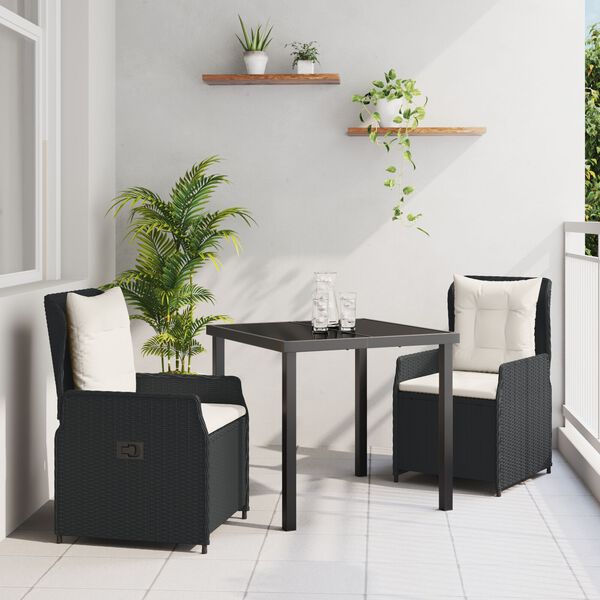 vidaXL Have Spisebordssæt 5 pcs Brun polyrattan