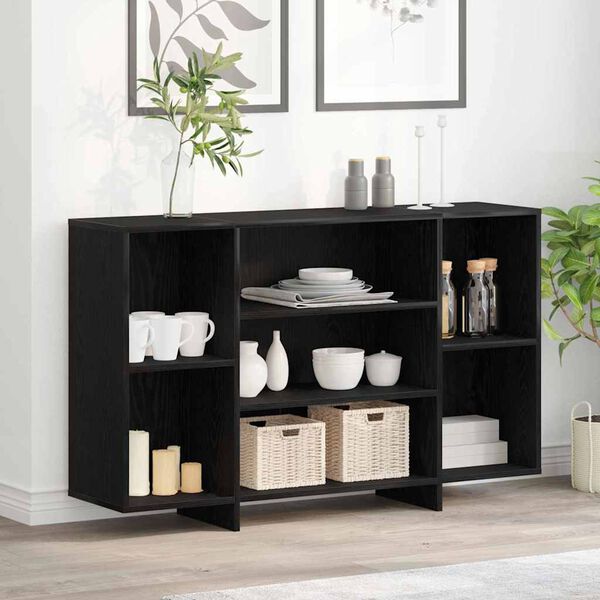 vidaXL Sideboard Sort eg 120 x 30 x 75 cm Konstrueret tr&aelig;