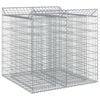 vidaXL Gabion h&oslash;jbed 2 stk. 100 x 100 x 100 cm Galvaniseret st&aring;l S&oslash;lv