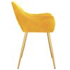 vidaXL spisebordsstole 2 stk. fl&oslash;jl gul
