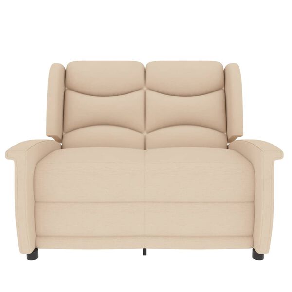 vidaXL 2-personers massagestol stof cremefarvet