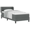 vidaXL Box spring seng med hovedg&aelig;rde M&oslash;rkegr&aring; 100 x 200 cm Stof