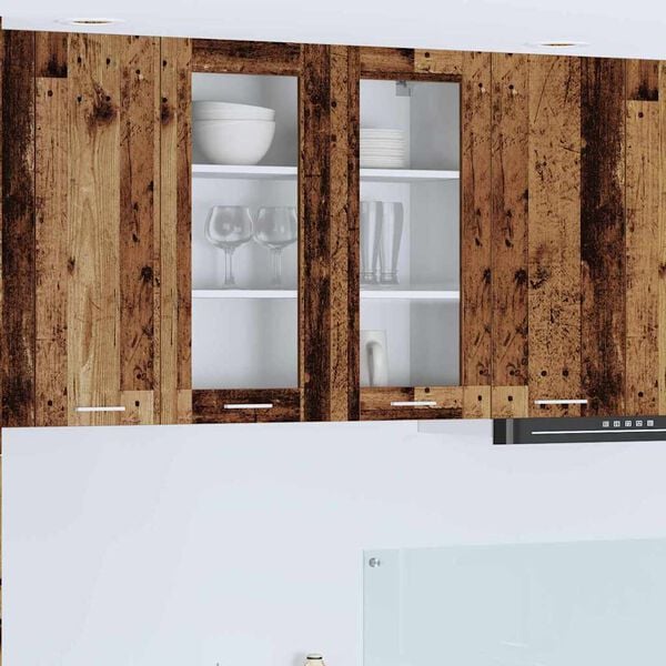 vidaXL H&aelig;ngeskab med d&oslash;r Gammelt tr&aelig; 80 x 31 x 80 cm Konstrueret tr&aelig;