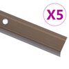 vidaXL trappelister 5 stk. L-facon 90 cm aluminium brun