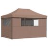 vidaXL Party Tent Brun 279 x 410 x 315 cm Oxford stof