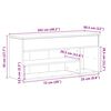 vidaXL skobænk 102x30,5x45 cm konstrueret træ antikt træ