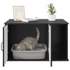 vidaXL Kat Hus Sort 85 x 55 x 50 cm Konstrueret tr&aelig;