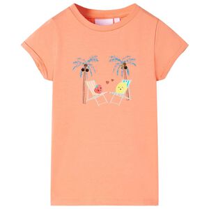 vidaXL T-shirt til b&oslash;rn str. 128 ferskenfarvet