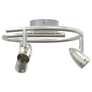 vidaXL Loftsspot med spotlights Nikkel 24 x 22 x 12,5 cm Metal