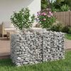 vidaXL Gabion h&oslash;jbed S&oslash;lv 100 x 50 x 60 cm Galvaniseret st&aring;l