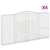 vidaXL buede gabionkurve 4 stk. 400x30x200/220 cm galvaniseret jern