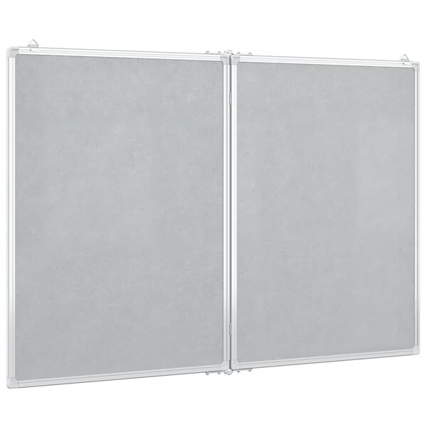 vidaXL magnetisk whiteboard 100x80x1,7 cm foldbart aluminium
