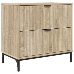 vidaXL Sengebord Sonoma-eg 63.5 x 36 x 61 cm Konstrueret tr&aelig;