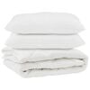 vidaXL Dyne med pude 3 stk. Hvid Microfiber